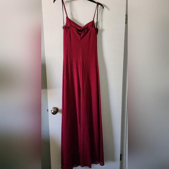 Women's formal sparkly gown in Magenta/glitter - Picture 3 of 3